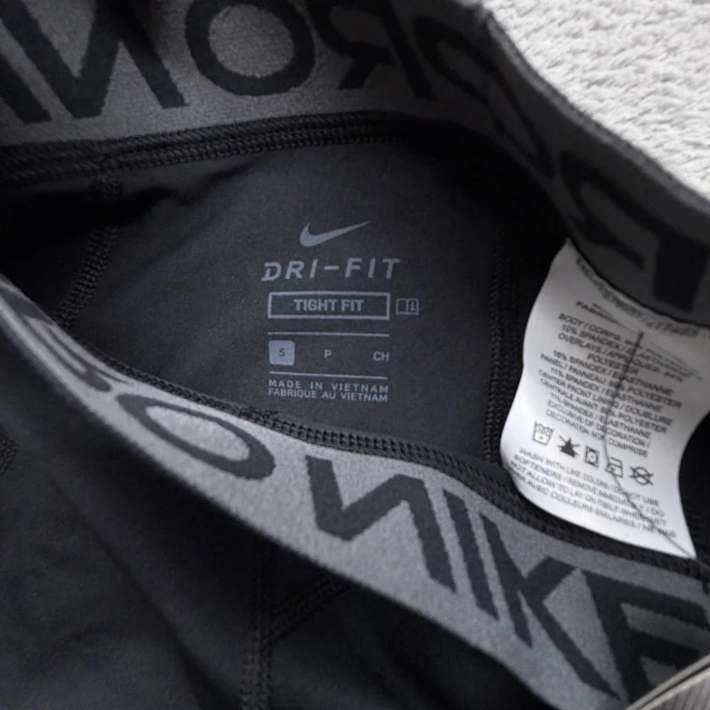Nike Pro Leggings Dri Fit Boys‎ Small Black CK4546-010